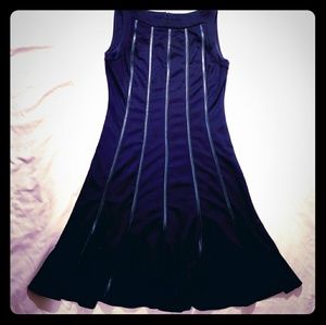 Mid Length Sleeveless Black Dress